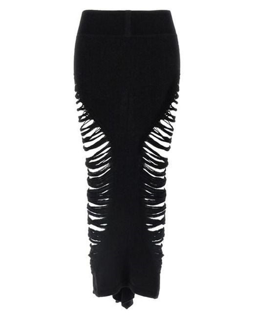 Rick Owens Black 'Calf Dauphine' Skirt