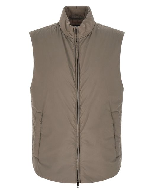 Herno Brown 'Ecoage' Vest for men