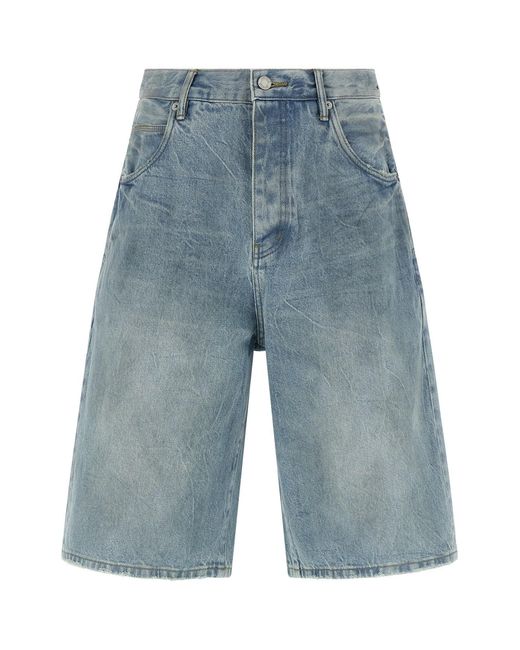 Purple Blue 'p070 Vintage Dust Bowl' Bermuda Shorts for men