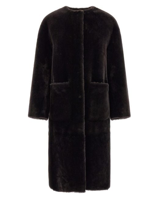Blancha Black Long Fur Coat
