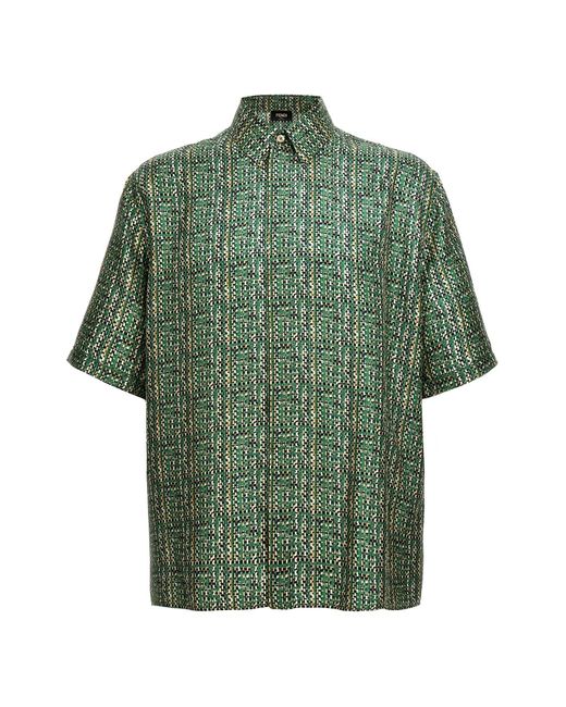 Fendi Green 'ff' Shirt for men