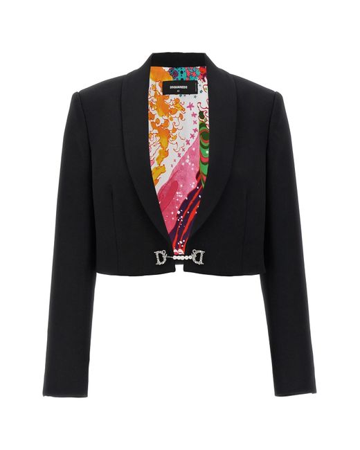 DSquared² Black 'd2 Jewel' Short Jacket