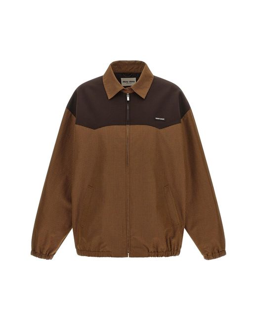 Miu Miu Brown Vichy Blouson