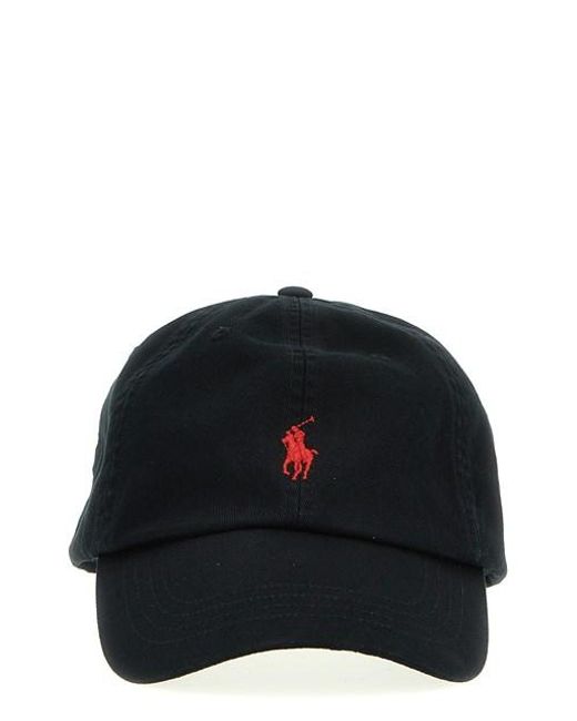 Polo Ralph Lauren Black Logo Embroidery Cap for men