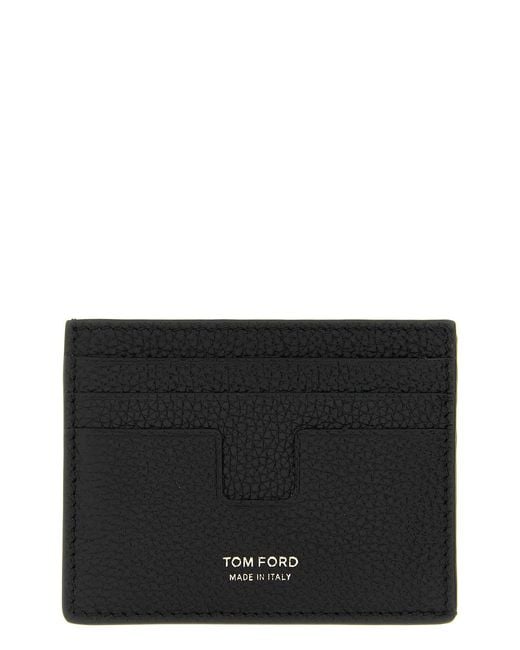 Tom Ford Black 't Line' Card Holder for men