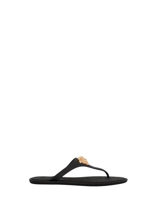 Versace 'medusa' Flip Flops in Black Lyst