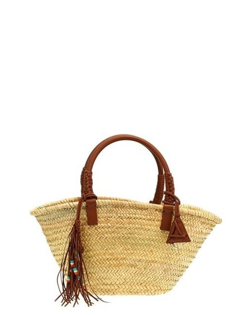 Borsa a mano 'Icon Palm Leaf Big' di Alanui in Metallic