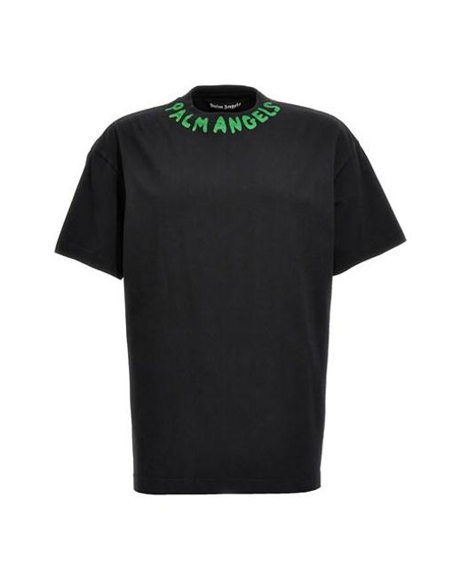 Palm Angels 'seasonal Logo' T-shirt Black/green for men