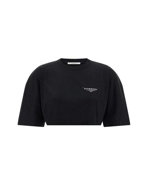 Givenchy Black Cropped T-Shirt