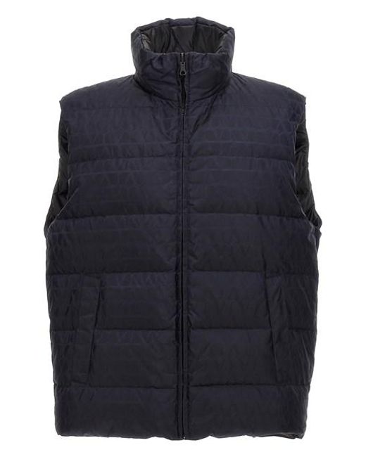 Gilet reversibile 'Toile Iconographe' di Valentino Garavani in Blue da Uomo