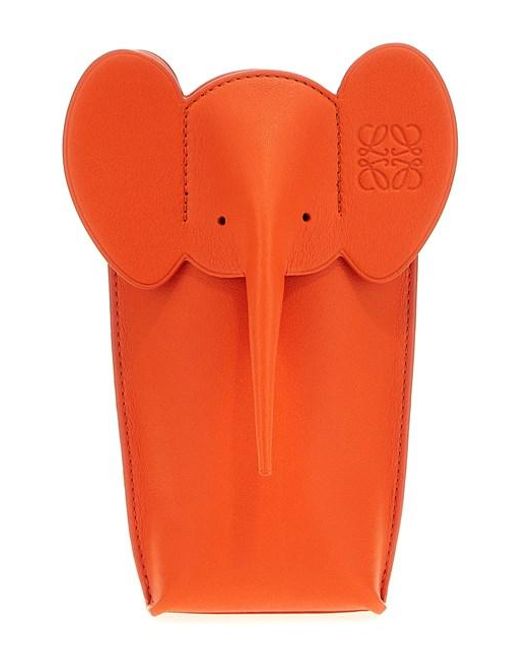 Loewe Orange 'elephant' Crossbody Bag