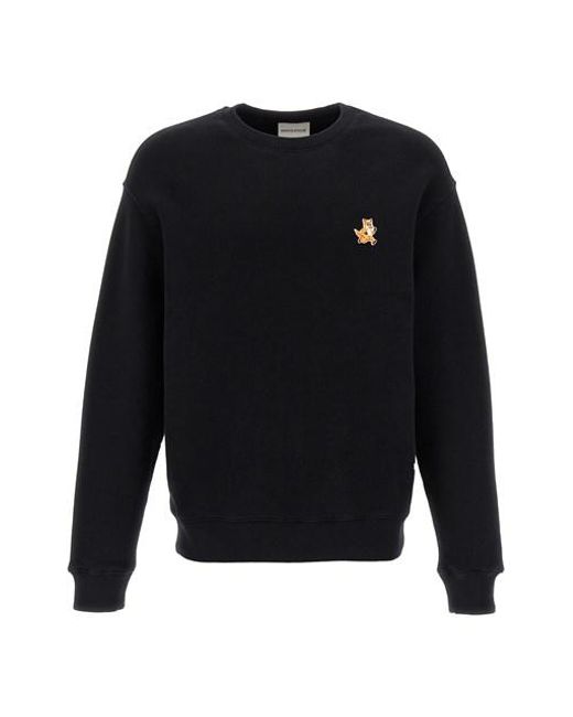 Felpa 'Speedy Fox Patch' di Maison Kitsuné in Blue da Uomo