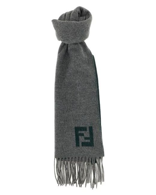 Sciarpa Double-Face di Fendi in Gray da Uomo