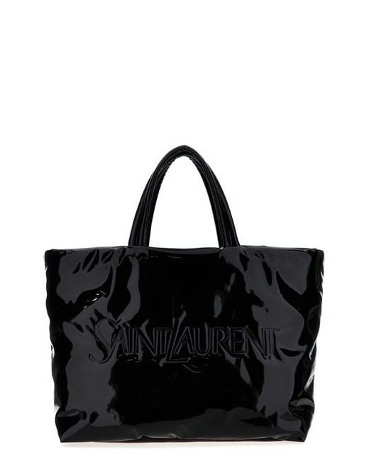 Saint Laurent Black Maxi Patent Bag for men