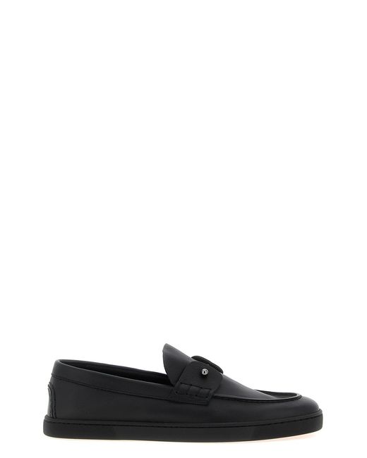 Christian Louboutin Black 'Chambeliboat' Loafers for men
