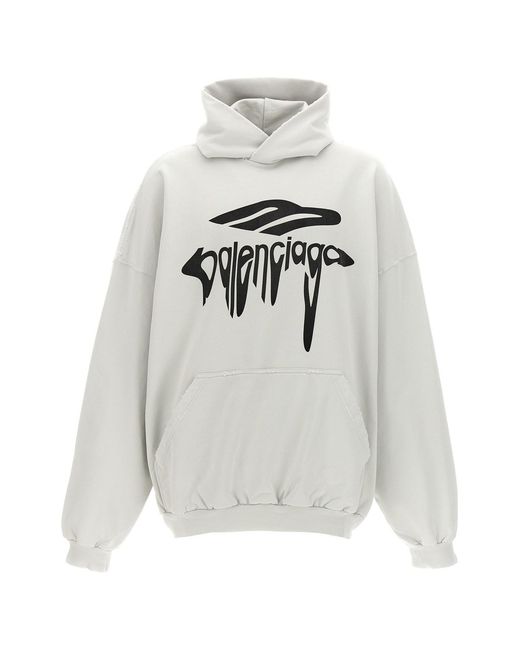 Balenciaga Gray '3B Liquefied' Hoodie