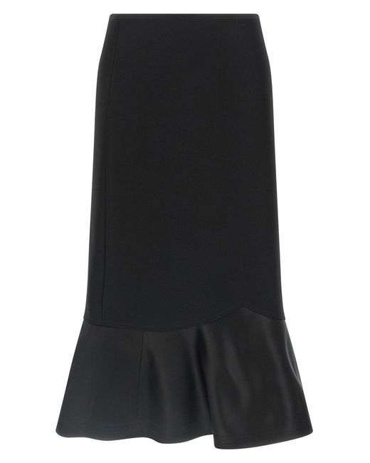 Fendi Black Grain De Poudre Skirt
