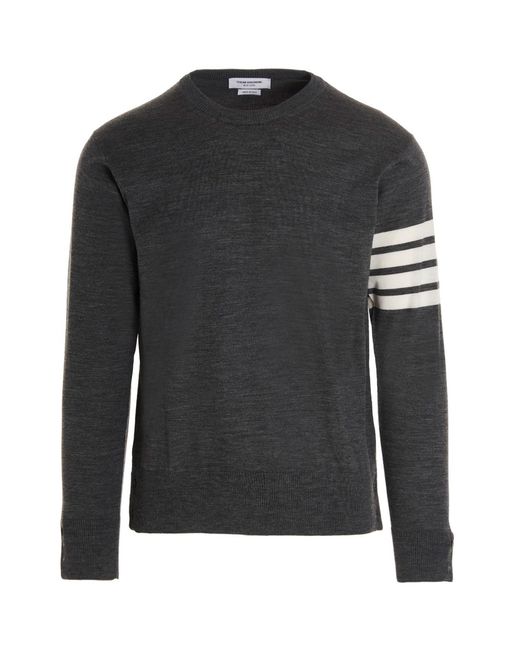 Thom Browne Black 4 Bar' Sweater for men