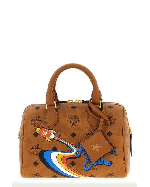 MCM Brown Ella Boston Hand Bags