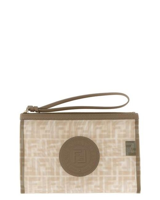 Pouch FF di Fendi in Brown