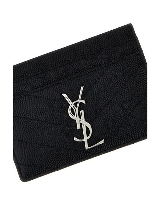 Portafoglio 'Cassandre' di Saint Laurent in Black