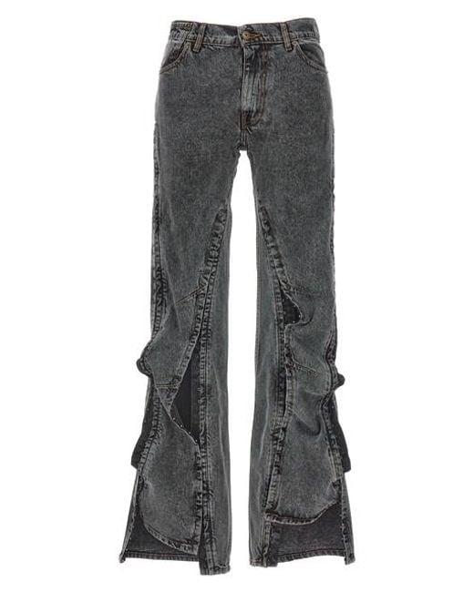 Y. Project Gray 'hook And Eye' Jeans