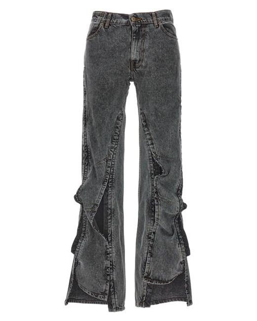 Y. Project 'hook And Eye' Jeans in Gray | Lyst