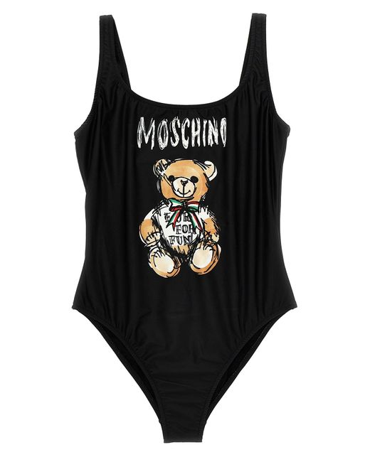 Moschino Black Einteiliger Badeanzug "Teddy Bear"