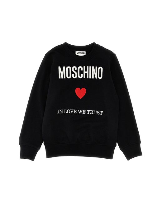 Moschino Black 'in Love We Trust' Sweatshirt