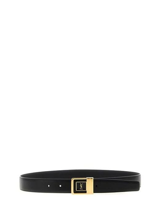 Saint Laurent Black 'la 66' Belt