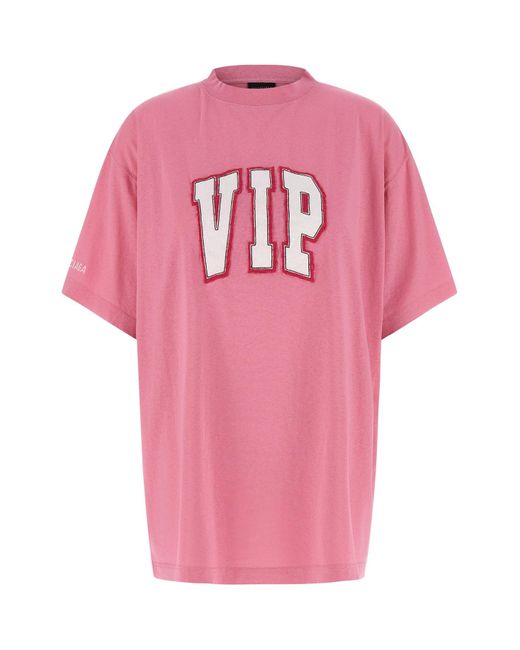 Balenciaga Pink T-Shirt "Vip Team"