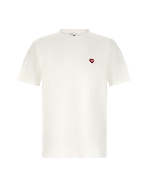 Carhartt White 'small Heart' T-shirt for men