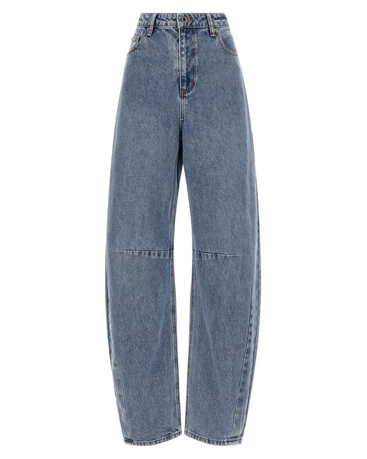 Self-Portrait Blue Barrel Leg' Jeans