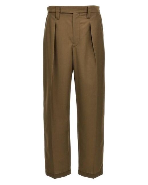 Lemaire Green 'one Pleat' Trousers for men