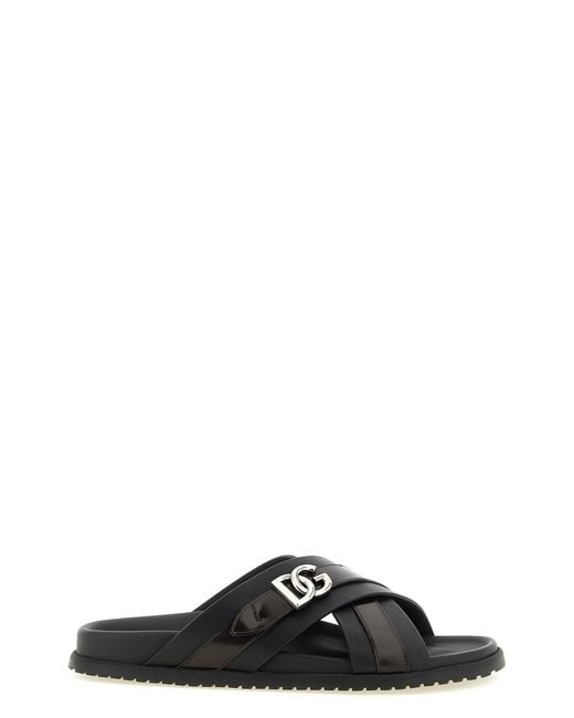 Dolce & Gabbana Black 'dg Casual' Sandals for men