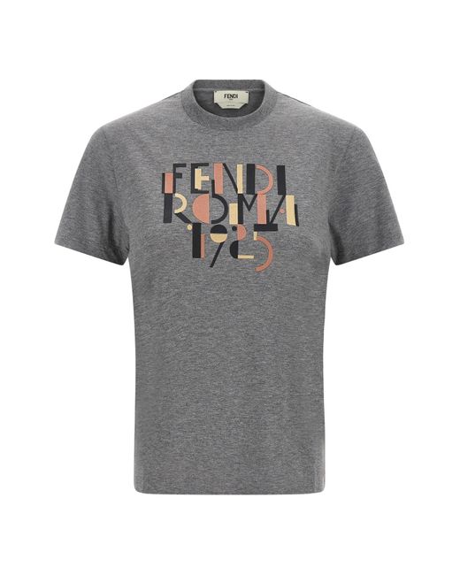 Fendi Gray Roma 1925' T-Shirt
