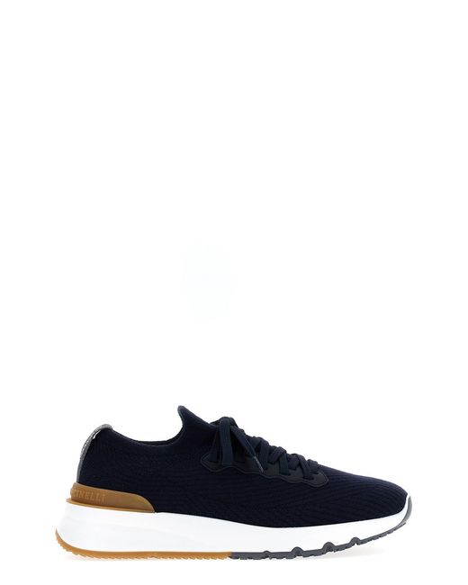 Brunello Cucinelli Blue Low Sneakers for men