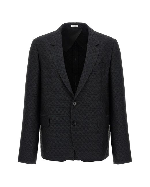 McQueen Black 'skull' Blazer for men