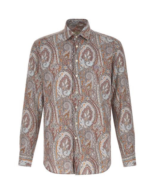 Etro Multicolor Floral Paisley Shirt for men