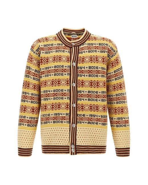 Bode Metallic 'marzipan' Cardigan for men