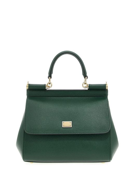 Dolce & Gabbana Green 'Sicily' Medium Handbag