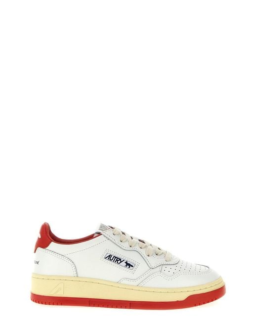 Autry White X Maison Kitsuné 'medalist Low' Sneakers