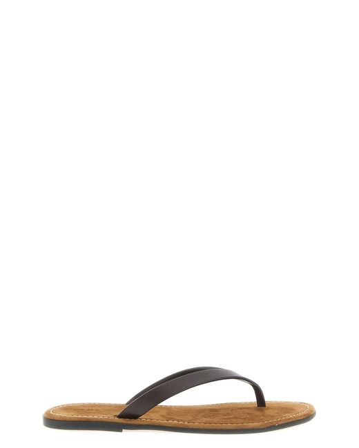 The Row Black 'beach' Sandals