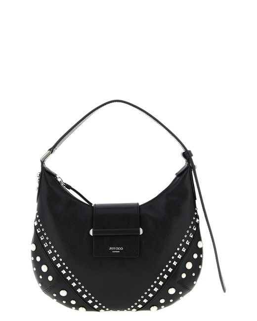 Jimmy Choo Black 'bar Hobo' Shoulder Bag