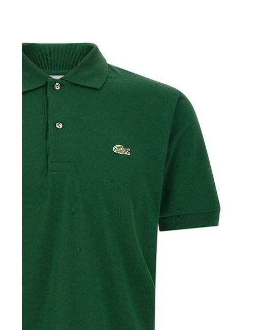 Polo Patch Logo di Lacoste in Green da Uomo