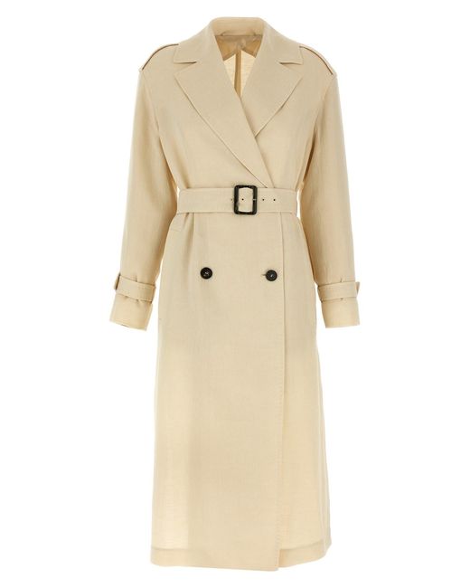 Max Mara Natural 'Vieste' Trench Coat