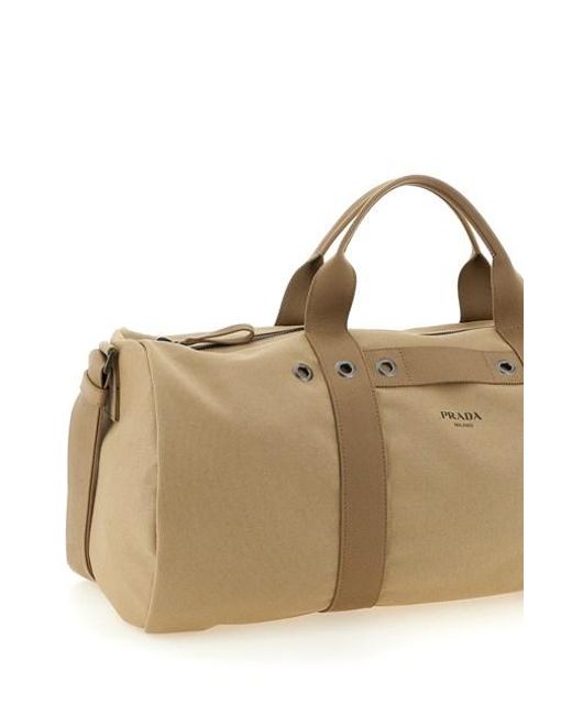 Sacca Da Viaggio Canvas di Prada in Brown da Uomo