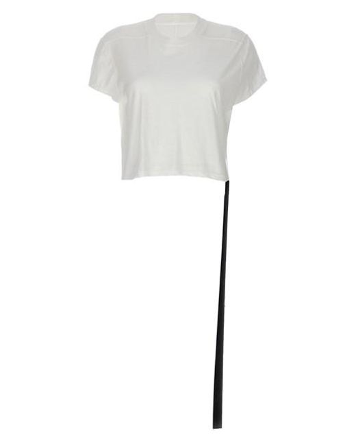 T-shirt 'Cropped Small Level T' di Rick Owens in White