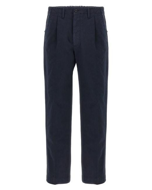 Incotex Blue Cotton Trousers for men