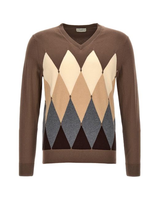 Ballantyne Brown 'argyle' Sweater for men